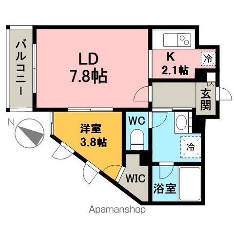 ビエネスタ千代県庁口(1LDK/12階)の間取り写真