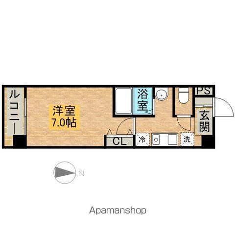 パークフラッツ金山(1K/13階)の間取り写真