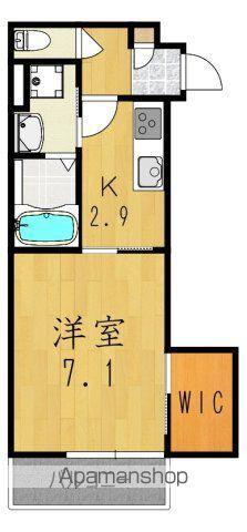 クレアール五位堂(1K/3階)の間取り写真
