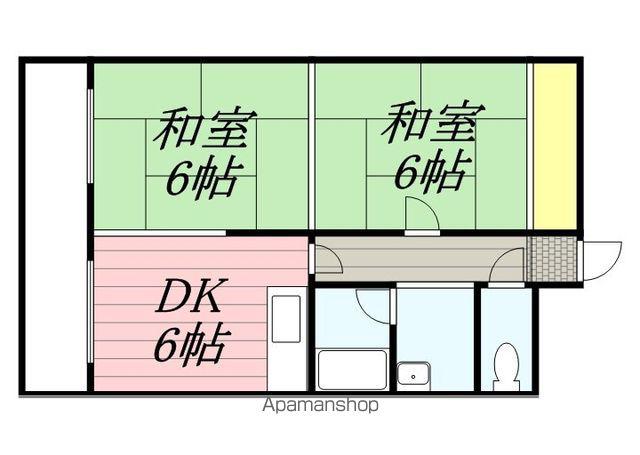 琴似コーポ(2DK/6階)の間取り写真