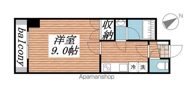 アーバンヒルズ国見(1K/4階)の間取り写真