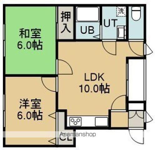第3緑ハイツ(2LDK/2階)の間取り写真
