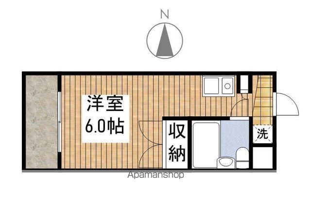 ONES RESIDENCE立川錦町(ワンルーム/1階)の間取り写真