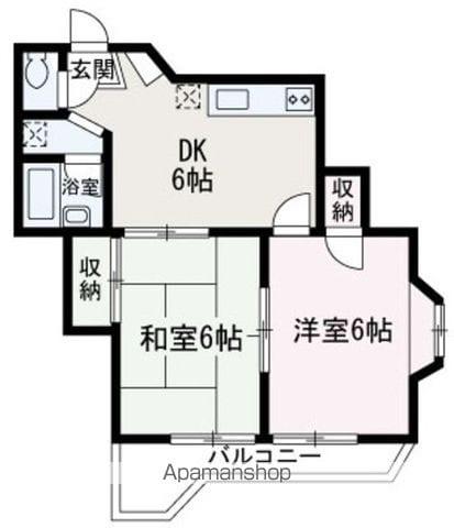 パークレジデンス(2DK/3階)の間取り写真