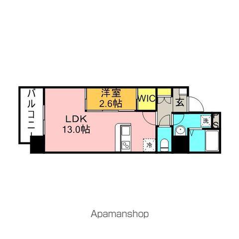 ネストピア博多駅前Ⅲ(1LDK/10階)の間取り写真