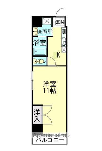 COMFORT庚午(1K/6階)の間取り写真