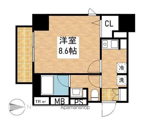 パークアクシス新栄(1K/5階)の間取り写真