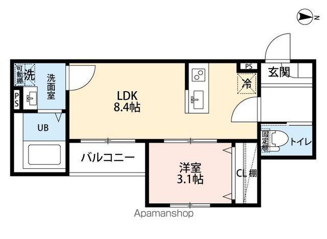 CRASTINE東味鋺3丁目Ⅱ(1LDK/2階)の間取り写真