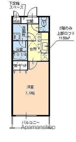 フジパレス丸髙(1K/1階)の間取り写真