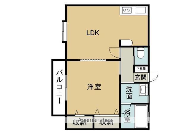SHIMA21(1LDK/3階)の間取り写真