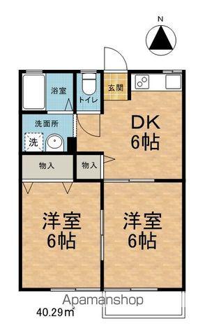 シェリールM・T(2DK/2階)の間取り写真