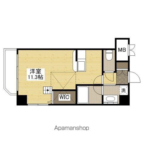 グランドポレストーネ竹屋(ワンルーム/13階)の間取り写真