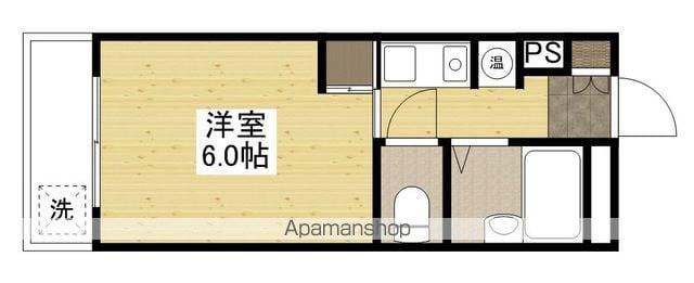 第3ガーデンビル(1K/4階)の間取り写真