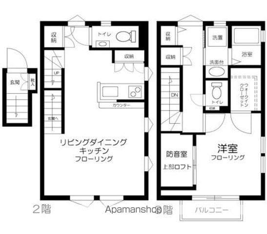メゾンオルテ(1LDK/2階)の間取り写真