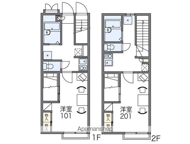 レオパレスプラティニ(1K/2階)の間取り写真