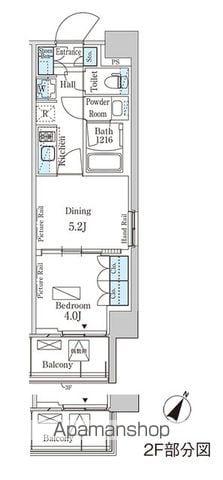 パークアクシス横濱大通公園(1DK/6階)の間取り写真