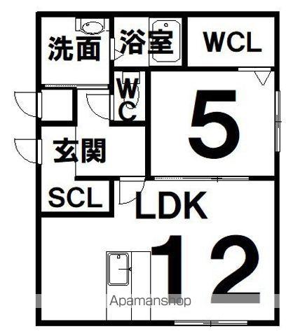 アラモード(1LDK/1階)の間取り写真