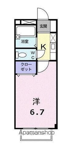 サンミュール木太(1K/1階)の間取り写真