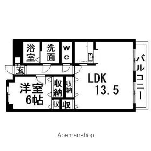 アルゴ天神山(1LDK/3階)の間取り写真