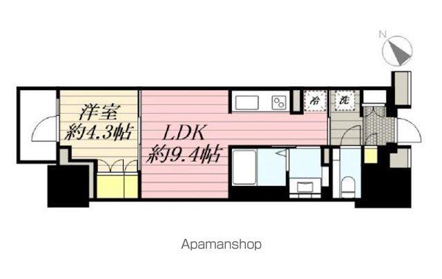 クレヴィア御茶ノ水(1LDK/5階)の間取り写真