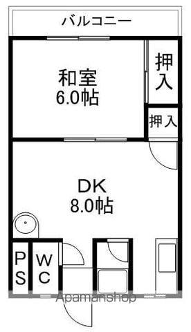 ハウス中村(1DK/2階)の間取り写真