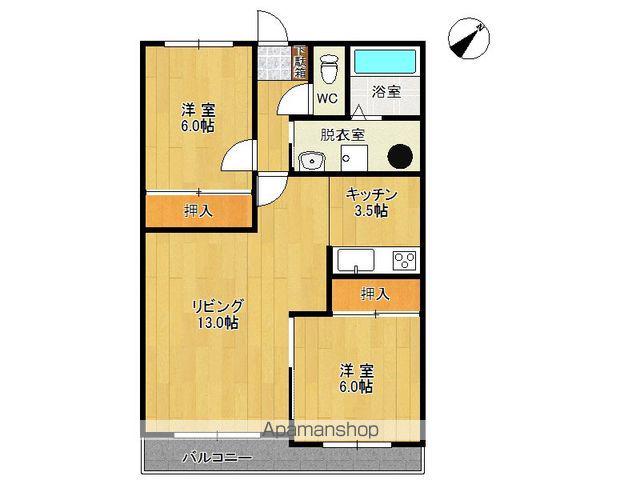 CENTER CITY3(2LDK/6階)の間取り写真