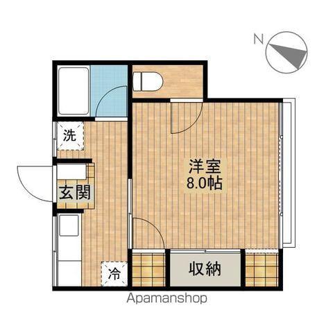 サウスフィールド(1K/2階)の間取り写真