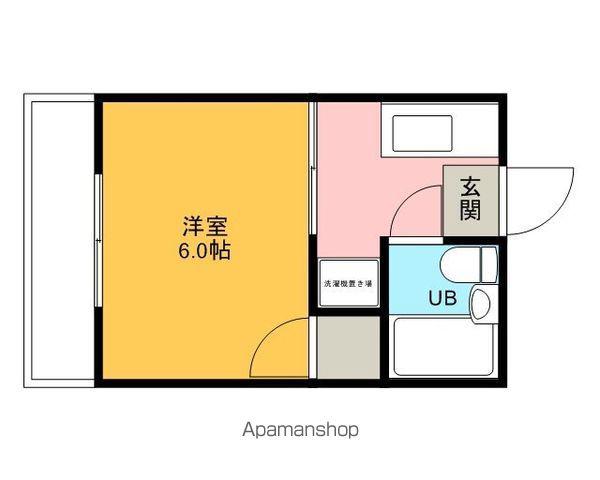 アネックスA(1K/1階)の間取り写真