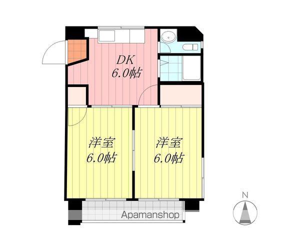 メゾンド森井(2DK/4階)の間取り写真