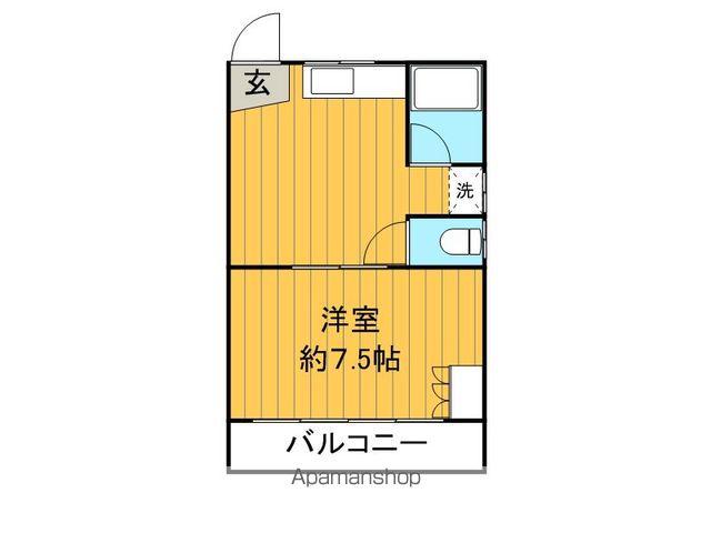 SAKURAコーポ(1DK/1階)の間取り写真