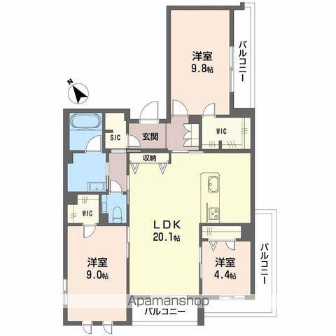 シャーメゾン雅(3LDK/2階)の間取り写真
