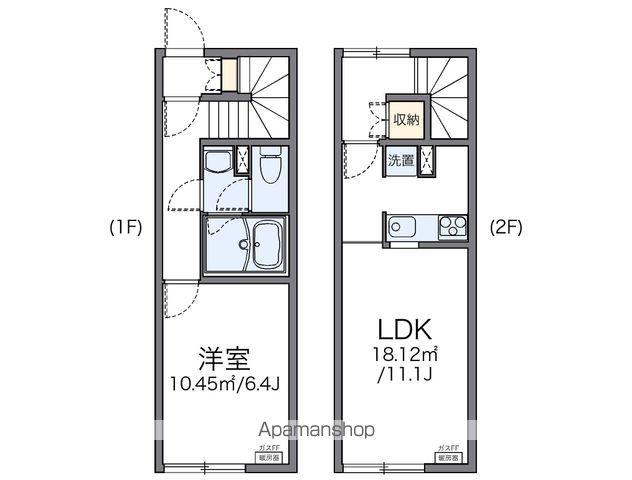 レオネクストスズランⅡ(1LDK/1階)の間取り写真