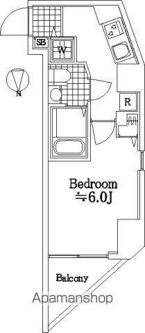 ロイヤルアメニティー西戸山(1K/9階)の間取り写真