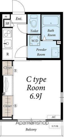 リブリ・レイヴ花園(1K/1階)の間取り写真