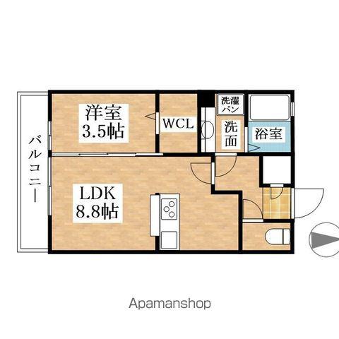 プチマノワール(1LDK/2階)の間取り写真