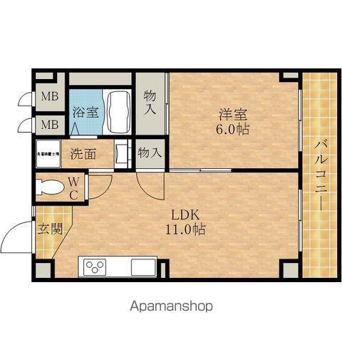 サンピア久米田(1LDK/7階)の間取り写真