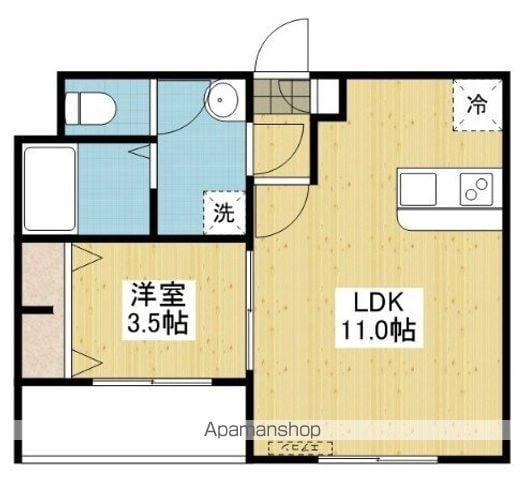 メゾン小栗(1LDK/2階)の間取り写真