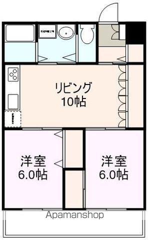 レジデンス東本町(2LDK/5階)の間取り写真