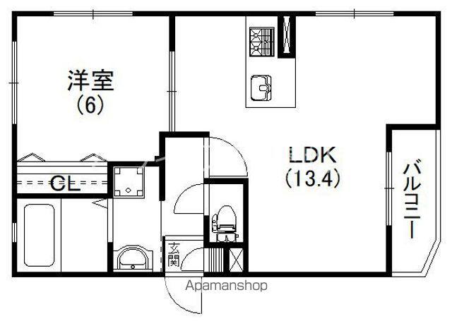 LA GRANDE MAISON Ⅲ(1LDK/2階)の間取り写真