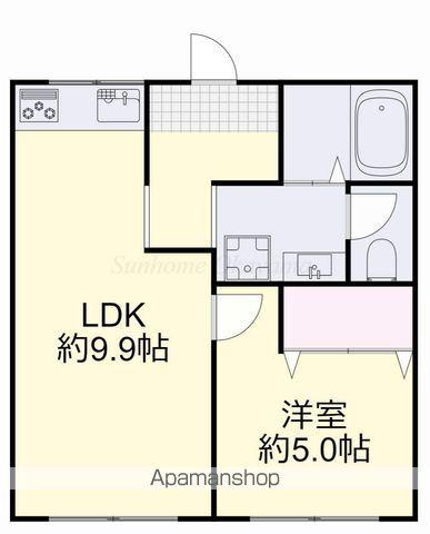 アサヒスクエア(1LDK/2階)の間取り写真