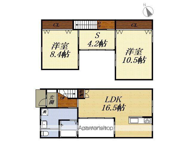 遠州鉄道 浜北駅 徒歩8分 2階建 築1年(2SLDK)の間取り写真