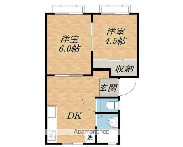 アクレックス(2DK/2階)の間取り写真