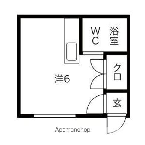 サニーハイツA(ワンルーム/3階)の間取り写真