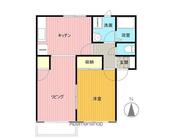 レジデンスよしの(1LDK/2階)の間取り写真