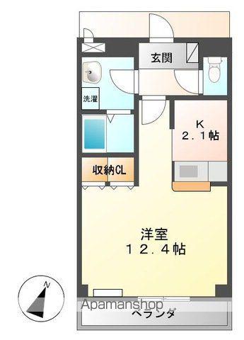 メゾン・ド・万葉(1K/5階)の間取り写真