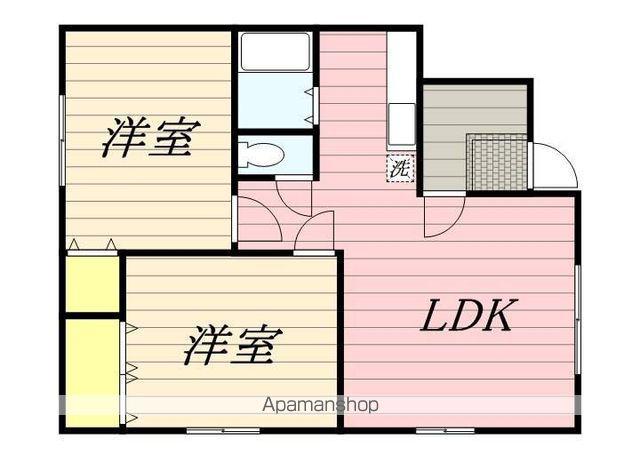 プレジール2(2LDK/2階)の間取り写真