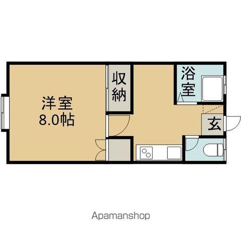 サンフォレストⅡ(1K/1階)の間取り写真