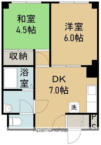 メゾンパティオ花園(2DK/2階)の間取り写真