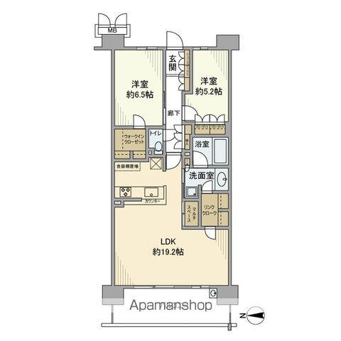 プレミスト藤が丘シーズンフェイス(2LDK/3階)の間取り写真
