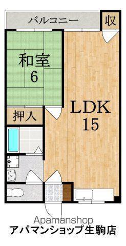ハイツタンノワ(1LDK/1階)の間取り写真